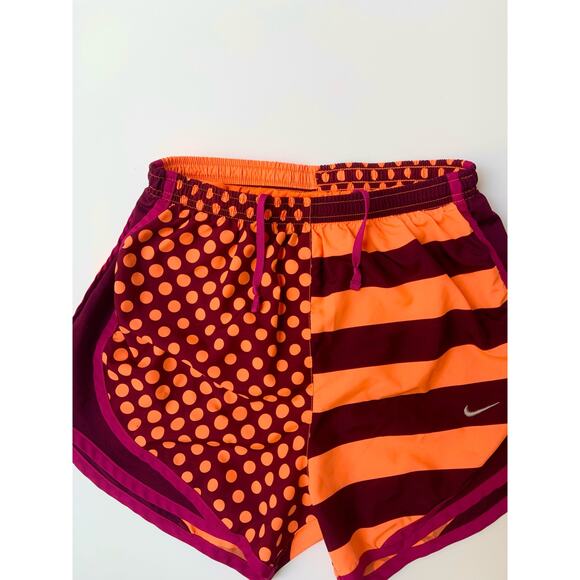 Nike Dri - Fit Purple & Orange Striped & Polka Dot Active Wear Shorts Women's XS - Picture 4 of 11